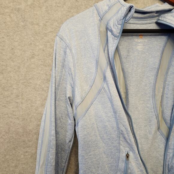 Tangerine Sweater Women Medium Blue Full Zip Athleisure Sporty Sweatshirt Jacket - Picture 3 of 13